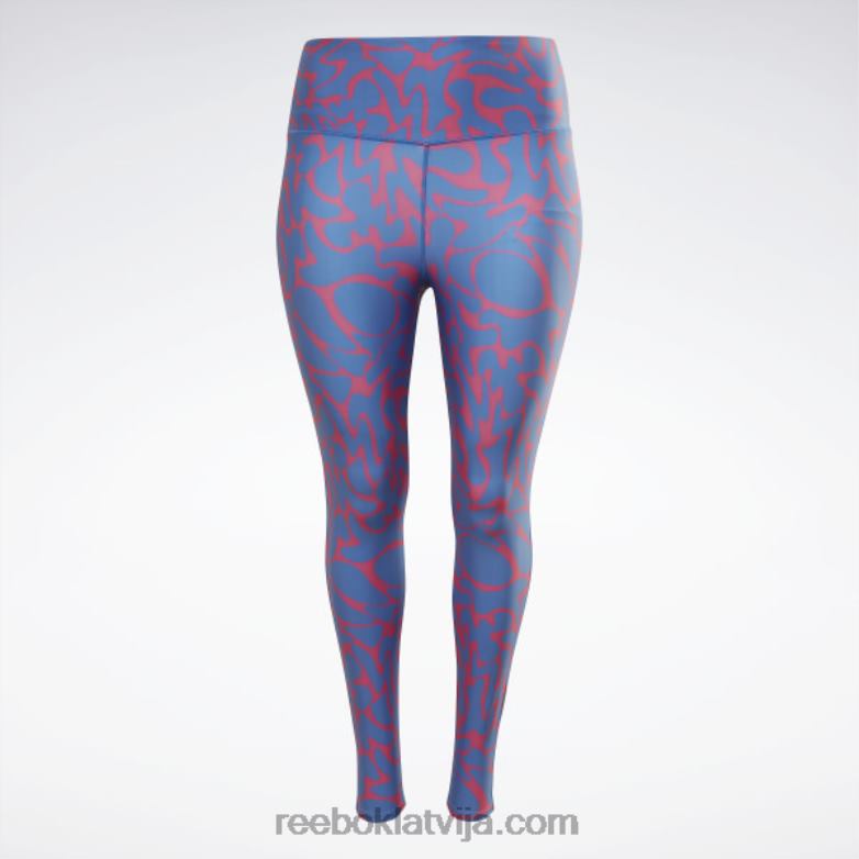 treniņam gatavi apdrukāti legingi (plus izmēra) sievietes 0T464667 Reebok daļēji lepni rozā
