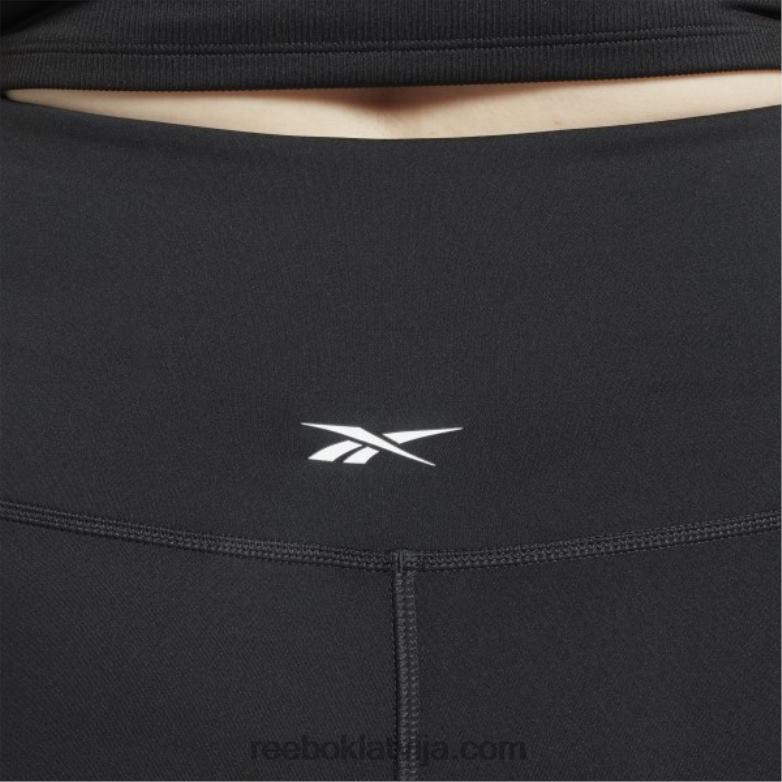 treniņam gatavi ribu augstceltnes legingi (plus izmēra) sievietes 0T464994 Reebok melns