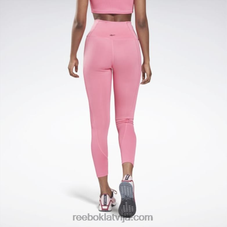 treniņam gatavi ribu augstceltnes legingi sievietes 0T464679 Reebok patiesi rozā