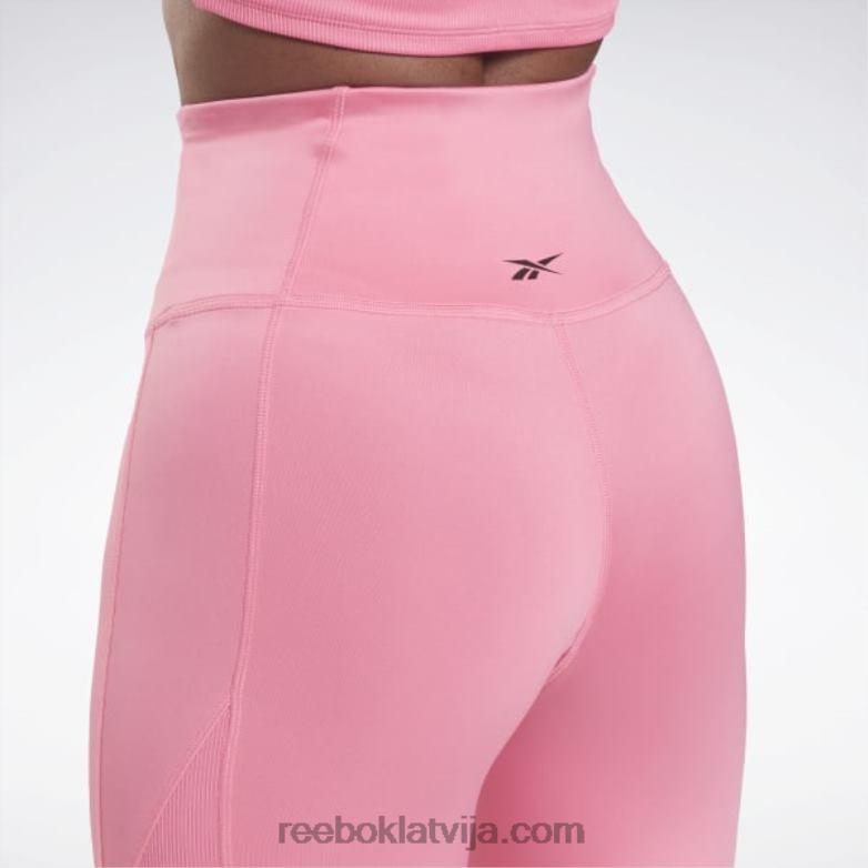treniņam gatavi ribu augstceltnes legingi sievietes 0T464679 Reebok patiesi rozā
