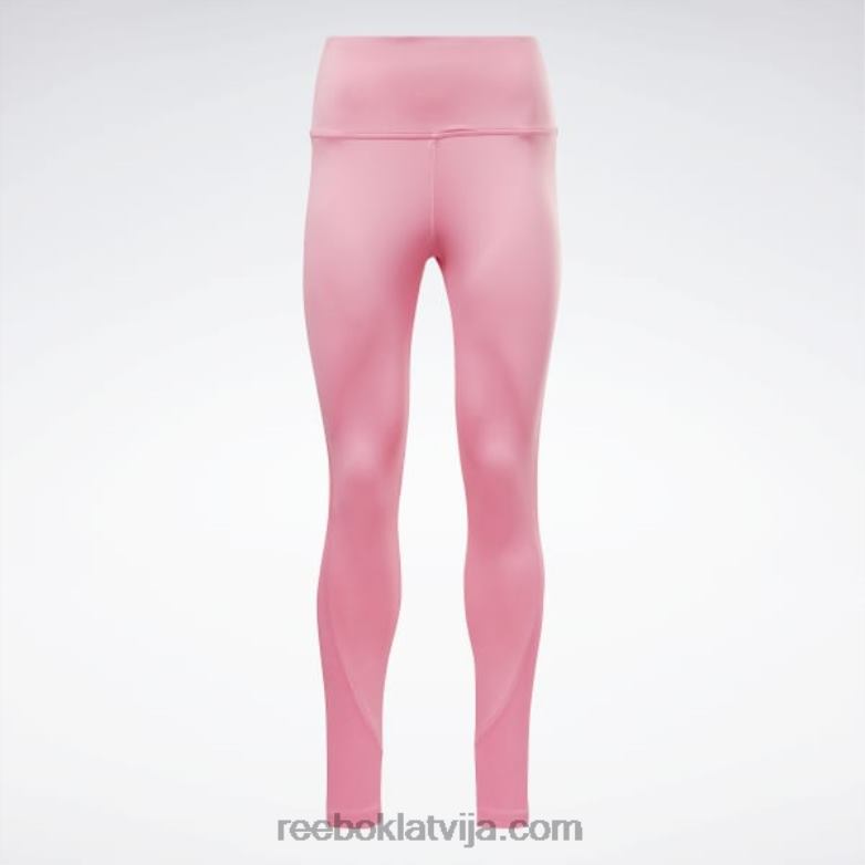 treniņam gatavi ribu augstceltnes legingi sievietes 0T464679 Reebok patiesi rozā