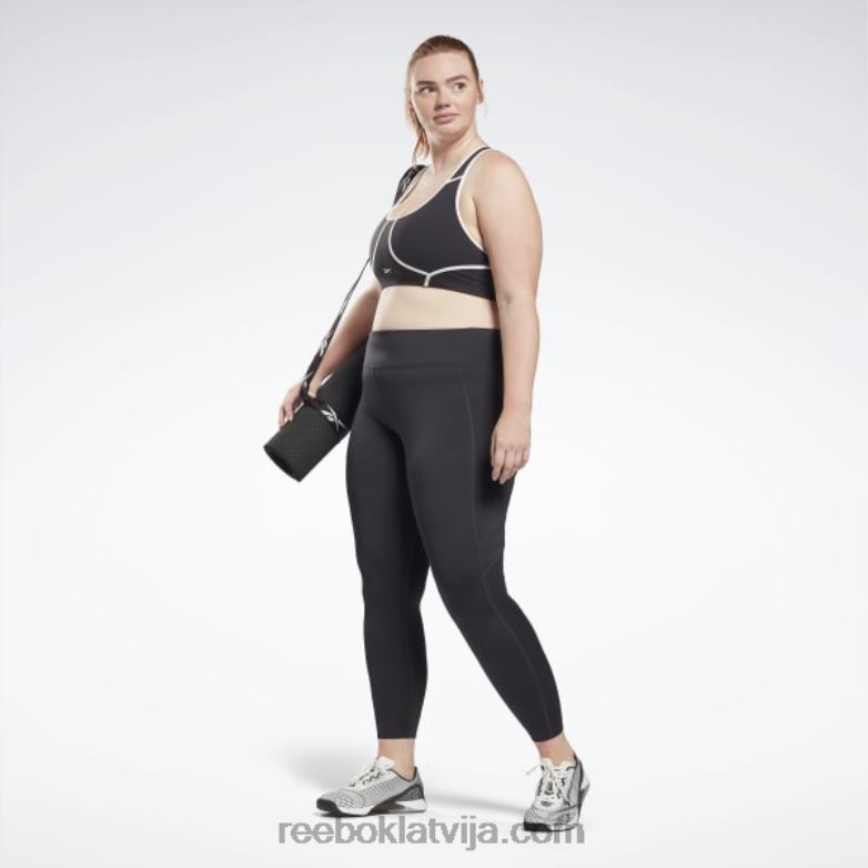 treniņam gatavi sieta legingi (plus izmēra) sievietes 0T464777 Reebok nakts melns
