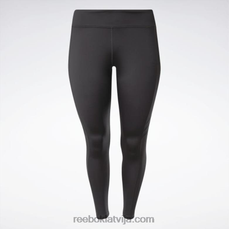 treniņam gatavi sieta legingi (plus izmēra) sievietes 0T464777 Reebok nakts melns