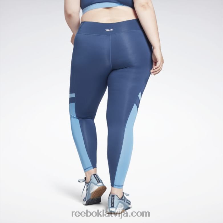 treniņam gatavi sieta legingi (plus izmēra) sievietes 0T464810 Reebok batikas zils