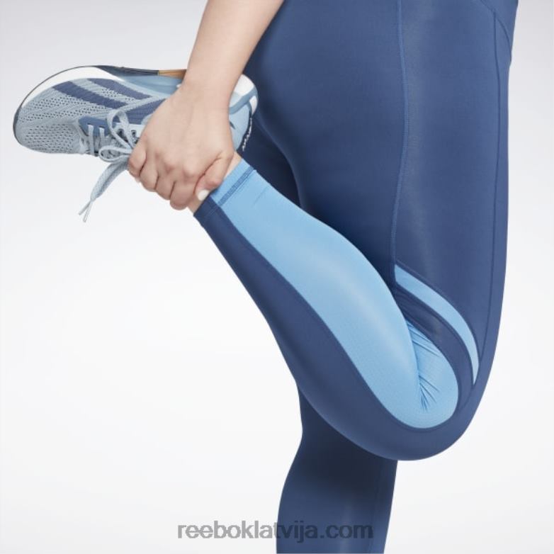 treniņam gatavi sieta legingi (plus izmēra) sievietes 0T464810 Reebok batikas zils