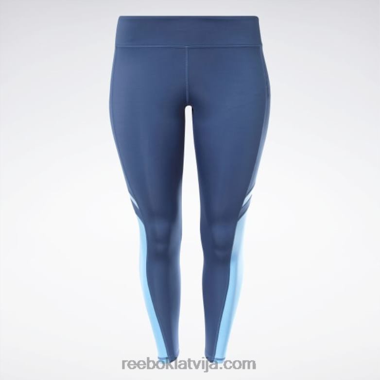treniņam gatavi sieta legingi (plus izmēra) sievietes 0T464810 Reebok batikas zils
