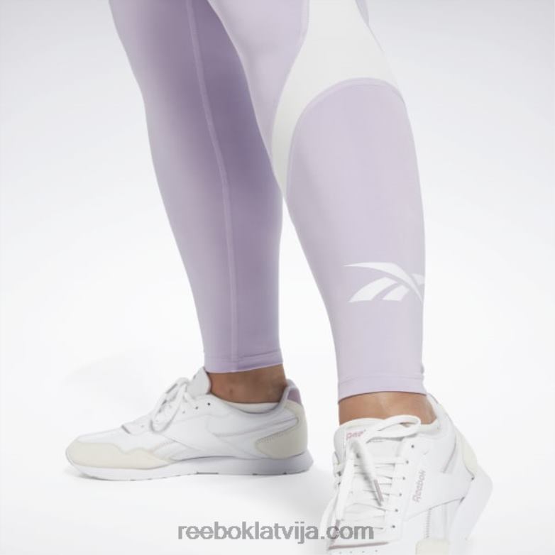 treniņam gatavi vektora legingi (plus izmēra) sievietes 0T464731 Reebok violeta oāze
