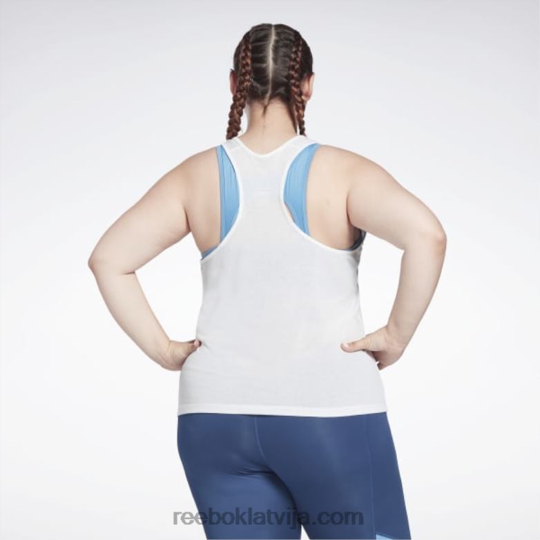 treniņam gatavs augstākās klases liela logotipa augšdaļa (plus izmēra) sievietes 0T464814 Reebok balts