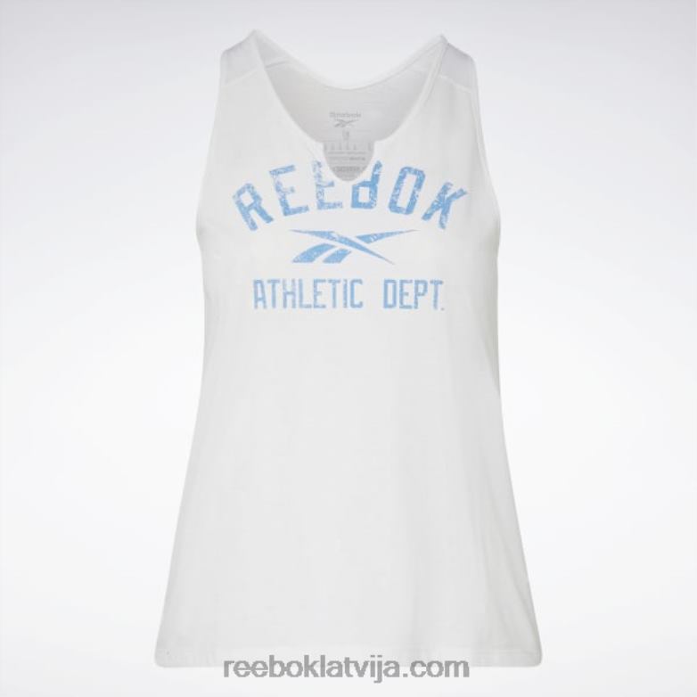 treniņam gatavs augstākās klases liela logotipa augšdaļa (plus izmēra) sievietes 0T464814 Reebok balts