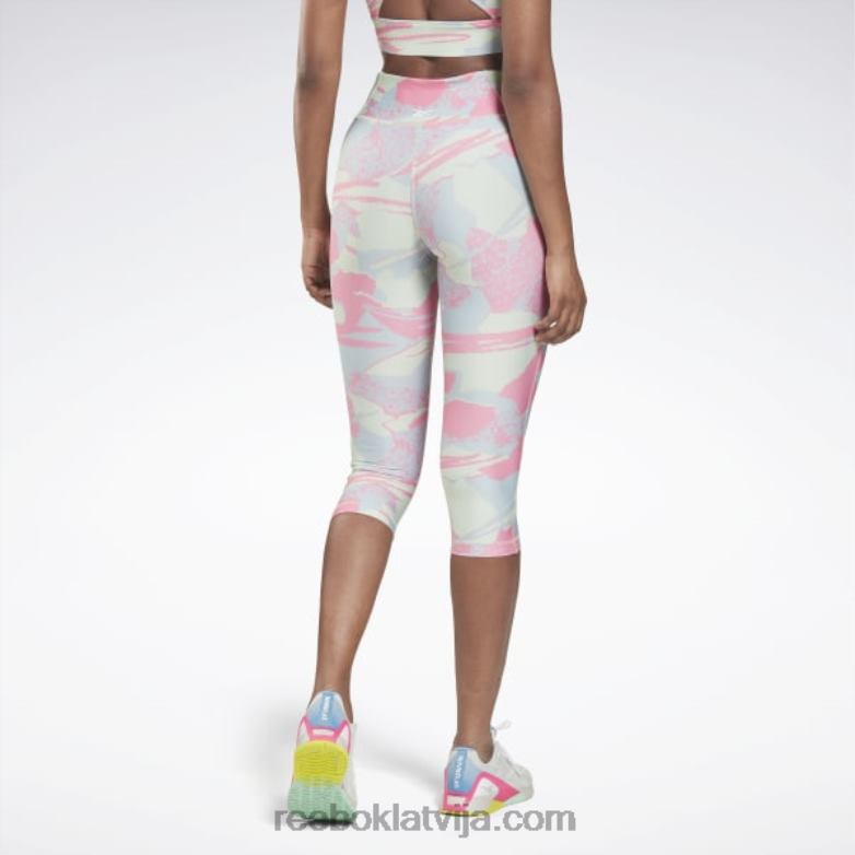 treniņam gatavs drukāts kapri0T464506 Reebok gaišā salvija