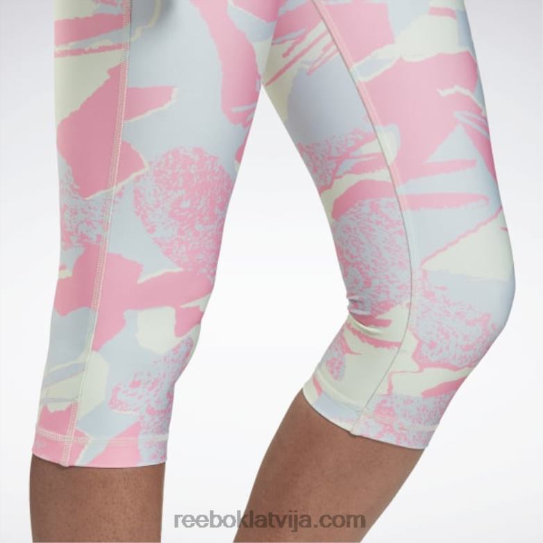 treniņam gatavs drukāts kapri0T464506 Reebok gaišā salvija