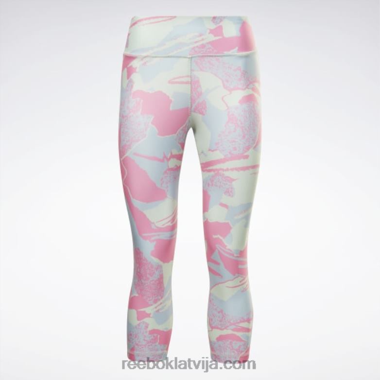 treniņam gatavs drukāts kapri0T464506 Reebok gaišā salvija