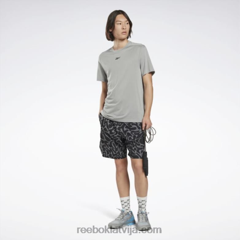 treniņam gatavs melange t-krekls vīriešiem 0T4641229 Reebok tīri pelēks 3