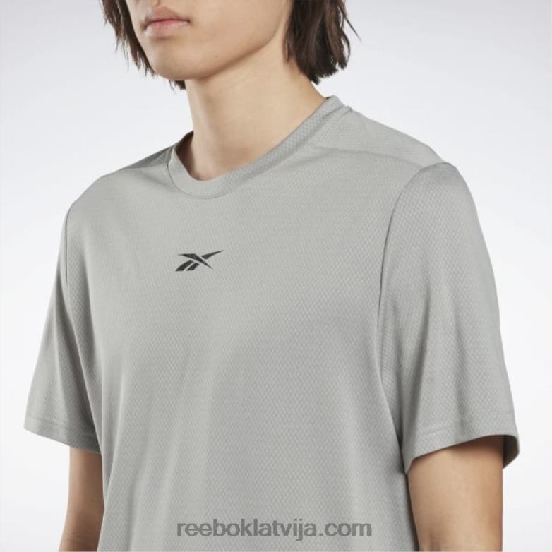 treniņam gatavs melange t-krekls vīriešiem 0T4641229 Reebok tīri pelēks 3