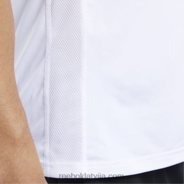 treniņam gatavs polo krekls vīriešiem 0T4641233 Reebok balts