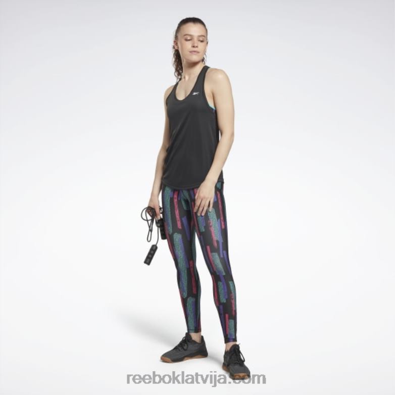 treniņam gatavs sieta aizmugures augšdaļa sievietes 0T464519 Reebok nakts melns