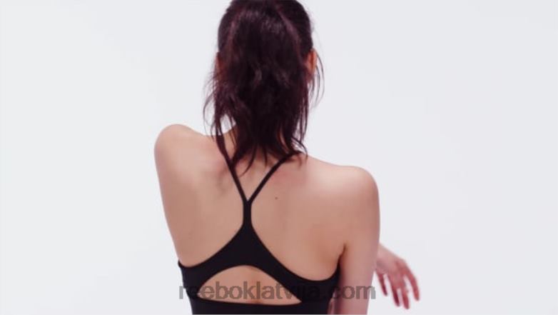 treniņam gatavs sporta krūšturis sievietes 0T464371 Reebok nakts melns