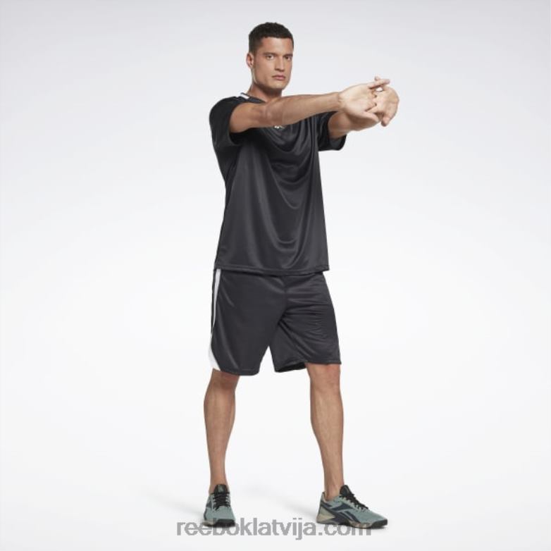 treniņiem gatavi sieta šorti vīriešiem 0T4641346 Reebok nakts melns