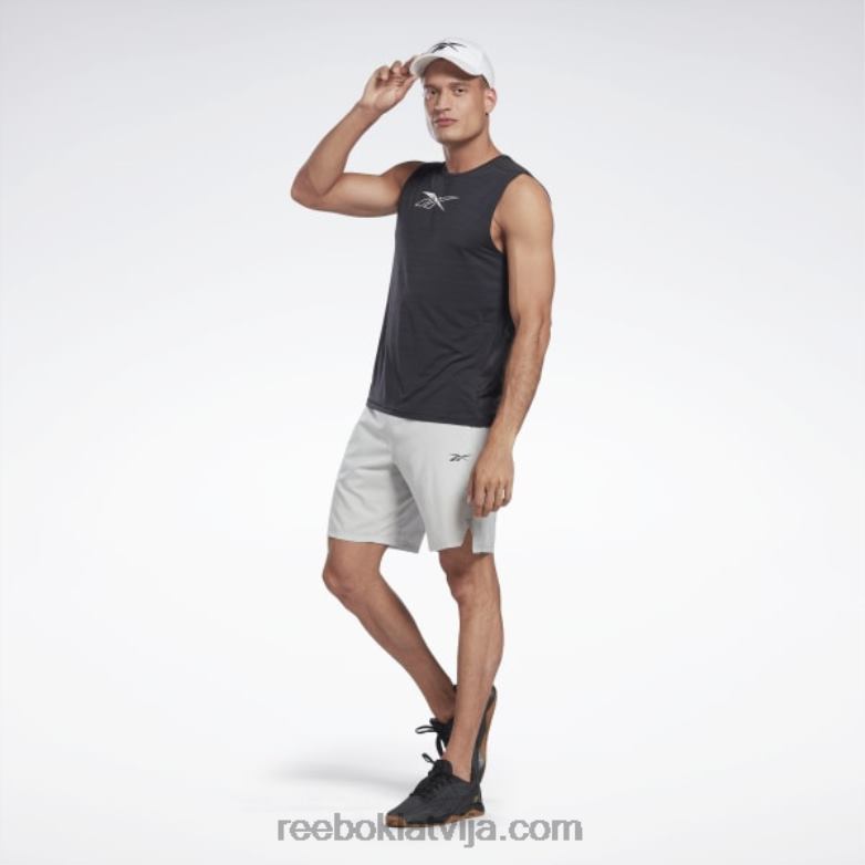 treniņiem gatavi spēka šorti vīriešiem 0T4641355 Reebok tīri pelēks 2