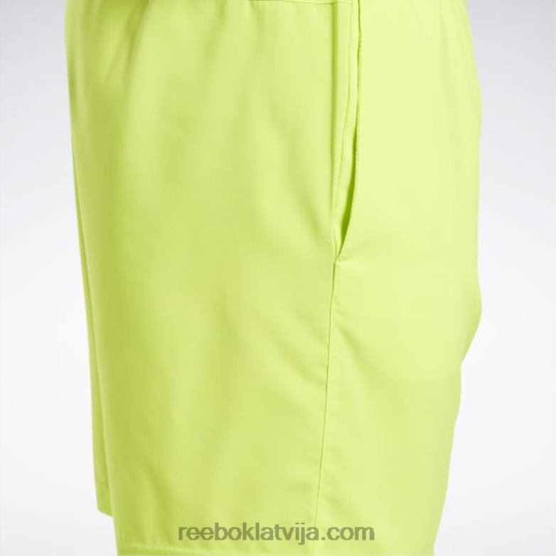 treniņiem gatavi šorti vīriešiem 0T4641157 Reebok skābs dzeltens