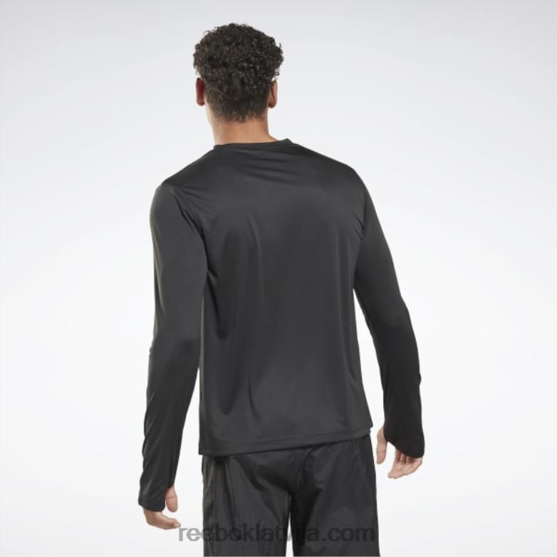 treniņu t-krekls ar garām piedurknēm vīriešiem 0T4641262 Reebok nakts melns