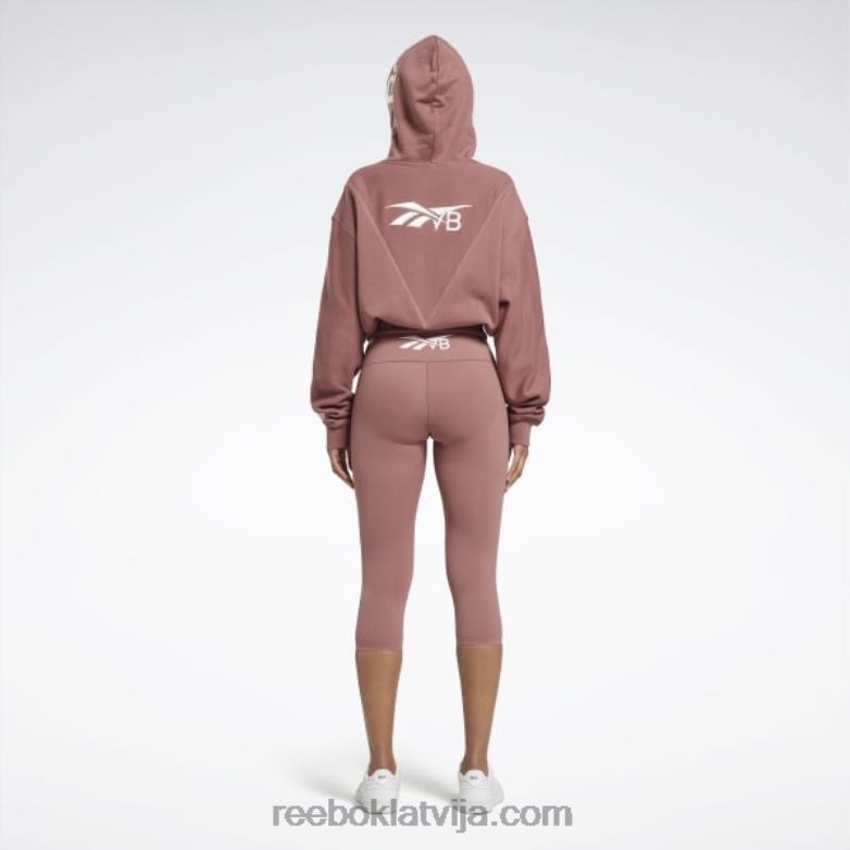 victoria Beckham crop logo kapuci sievietes 0T464617 Reebok izkaltusi zeme