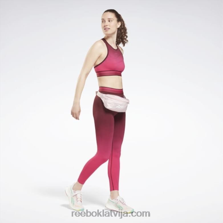 vieno fitnesa bezšuvju augstceltnes legingi sievietes 0T464882 Reebok sarkanbrūns/pursuit rozā