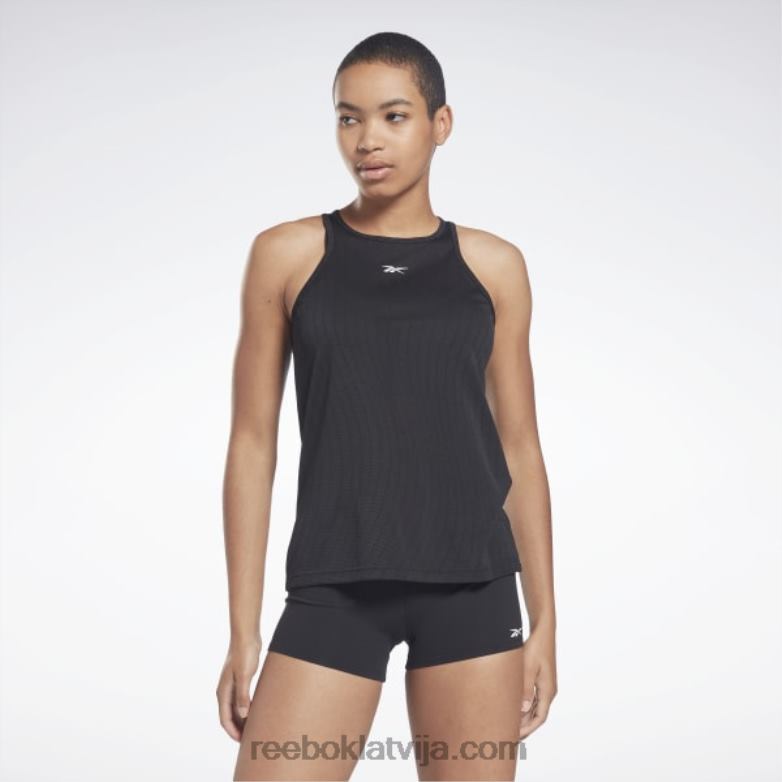 vieno fitnesa perforēta tvertnes augšdaļa sievietes 0T464598 Reebok melns