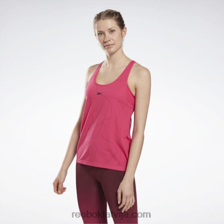 vieno fitnesa perforēta tvertnes augšdaļa sievietes 0T464988 Reebok vajāšana rozā