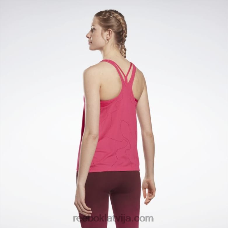 vieno fitnesa perforēta tvertnes augšdaļa sievietes 0T464988 Reebok vajāšana rozā