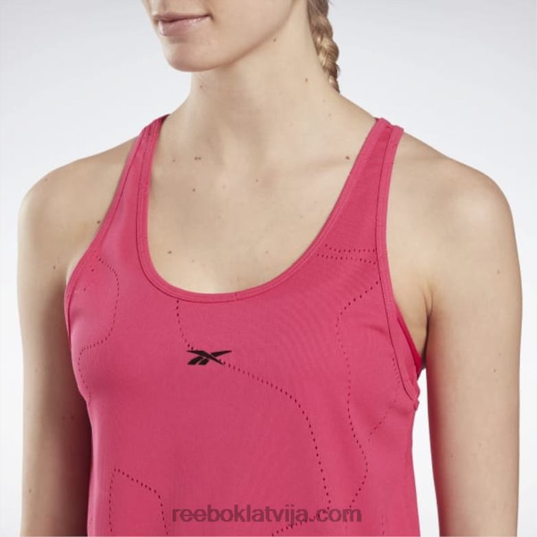 vieno fitnesa perforēta tvertnes augšdaļa sievietes 0T464988 Reebok vajāšana rozā