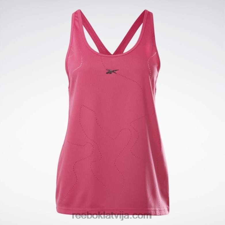 vieno fitnesa perforēta tvertnes augšdaļa sievietes 0T464988 Reebok vajāšana rozā