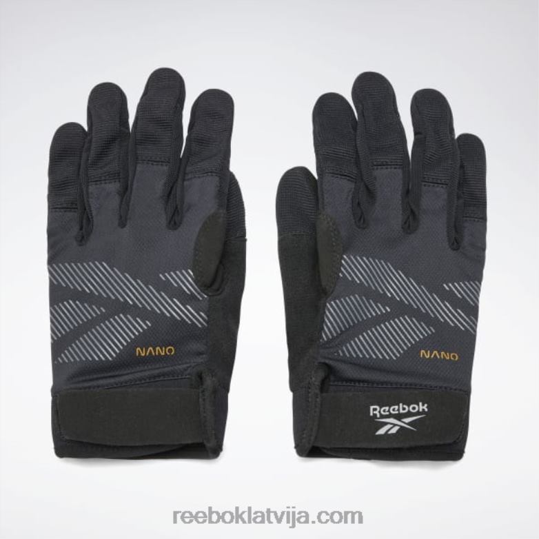 vieno fitnesa treniņu cimdi0T464709 Reebok melns