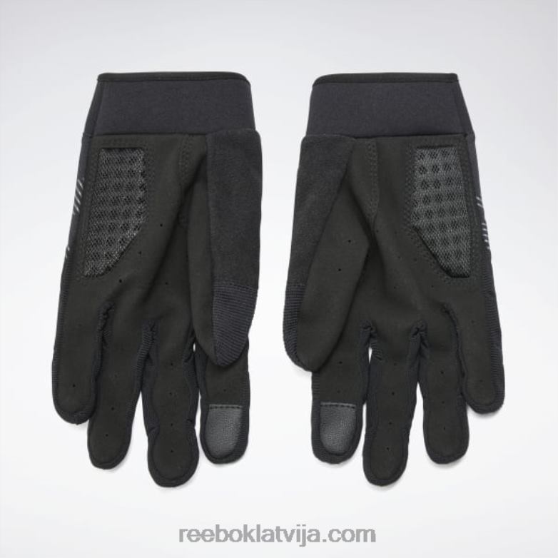 vieno fitnesa treniņu cimdi0T464709 Reebok melns