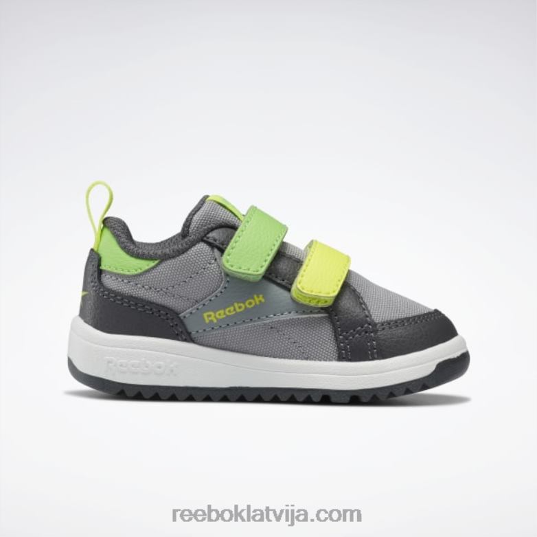 weebok aizdares zemie apavi - toddler bērni 0T4641386 Reebok tīri pelēka 4/tīri pelēka 7/saules skābe dzeltena