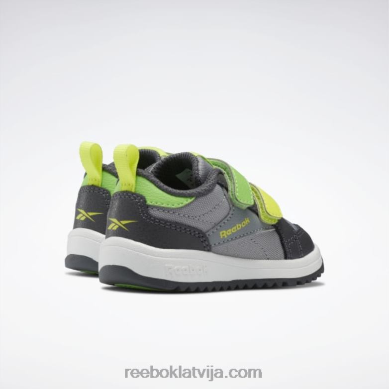 weebok aizdares zemie apavi - toddler bērni 0T4641386 Reebok tīri pelēka 4/tīri pelēka 7/saules skābe dzeltena