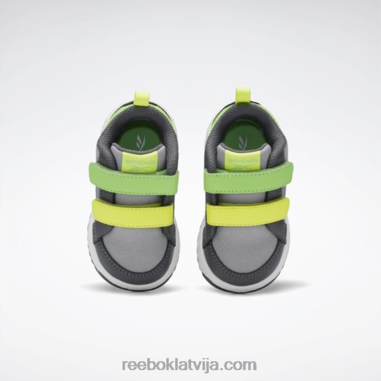 weebok aizdares zemie apavi - toddler bērni 0T4641386 Reebok tīri pelēka 4/tīri pelēka 7/saules skābe dzeltena