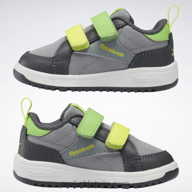 weebok aizdares zemie apavi - toddler bērni 0T4641386 Reebok tīri pelēka 4/tīri pelēka 7/saules skābe dzeltena