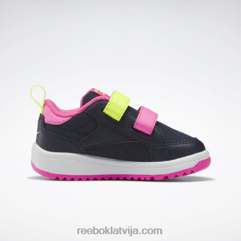 weebok aizdares zemie apavi - toddler bērni 0T4641404 Reebok vektora flote/atomrozā/saules skābes dzeltena