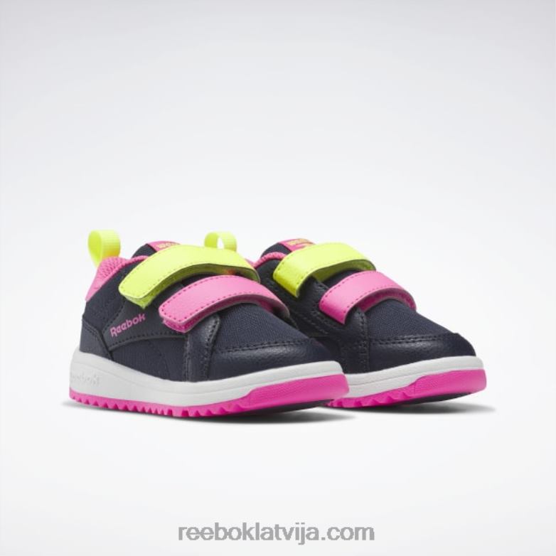 weebok aizdares zemie apavi - toddler bērni 0T4641404 Reebok vektora flote/atomrozā/saules skābes dzeltena