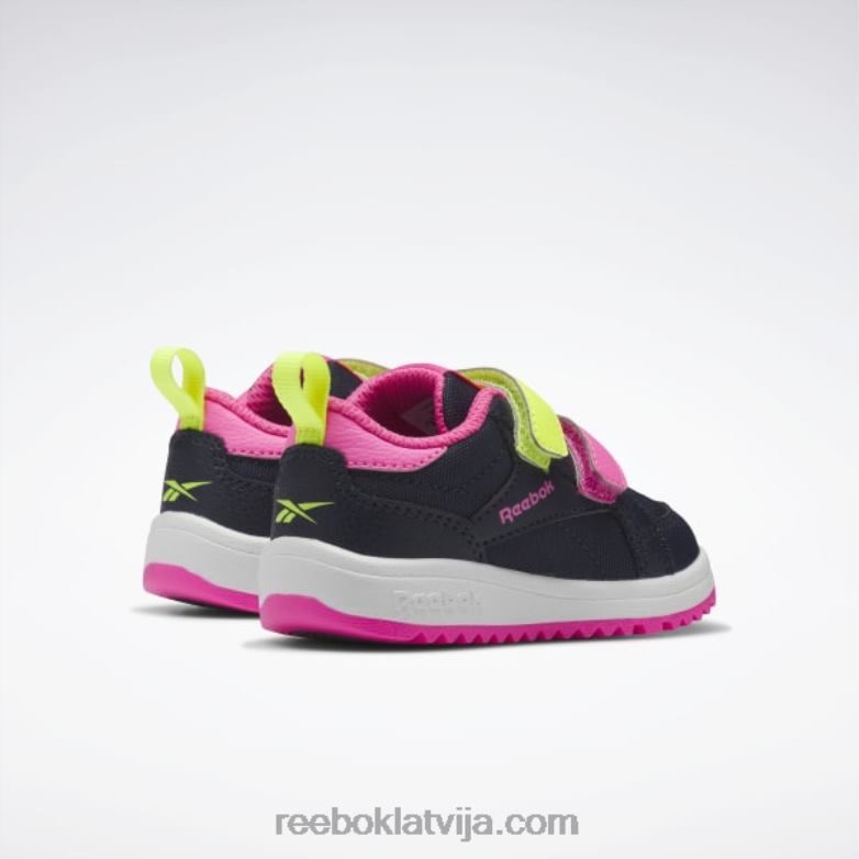weebok aizdares zemie apavi - toddler bērni 0T4641404 Reebok vektora flote/atomrozā/saules skābes dzeltena