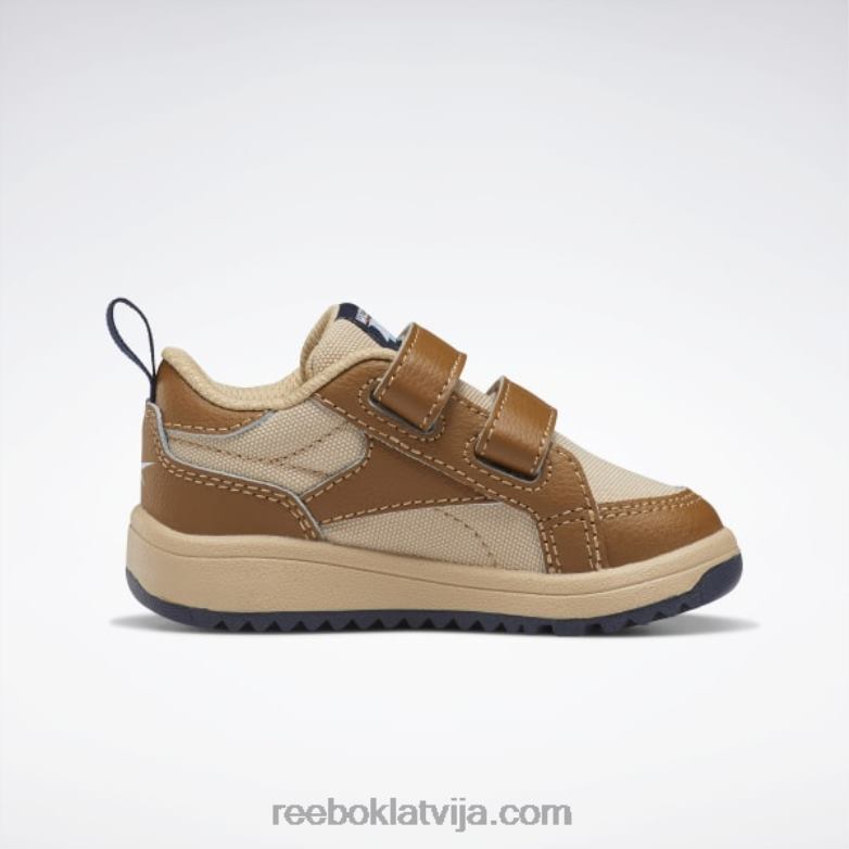 weebok aizdares zemie apavi - toddler bērni 0T4641438 Reebok savvaļas brūna/sahāra/vektora flote