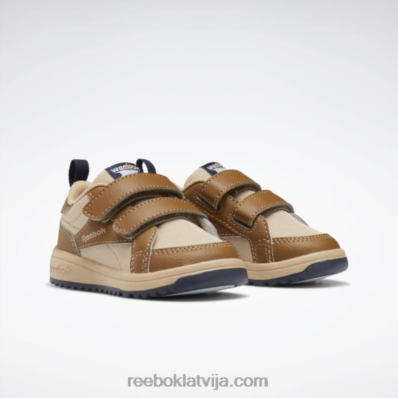 weebok aizdares zemie apavi - toddler bērni 0T4641438 Reebok savvaļas brūna/sahāra/vektora flote