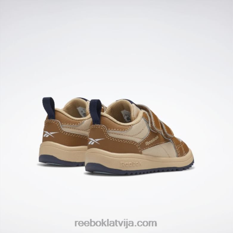 weebok aizdares zemie apavi - toddler bērni 0T4641438 Reebok savvaļas brūna/sahāra/vektora flote