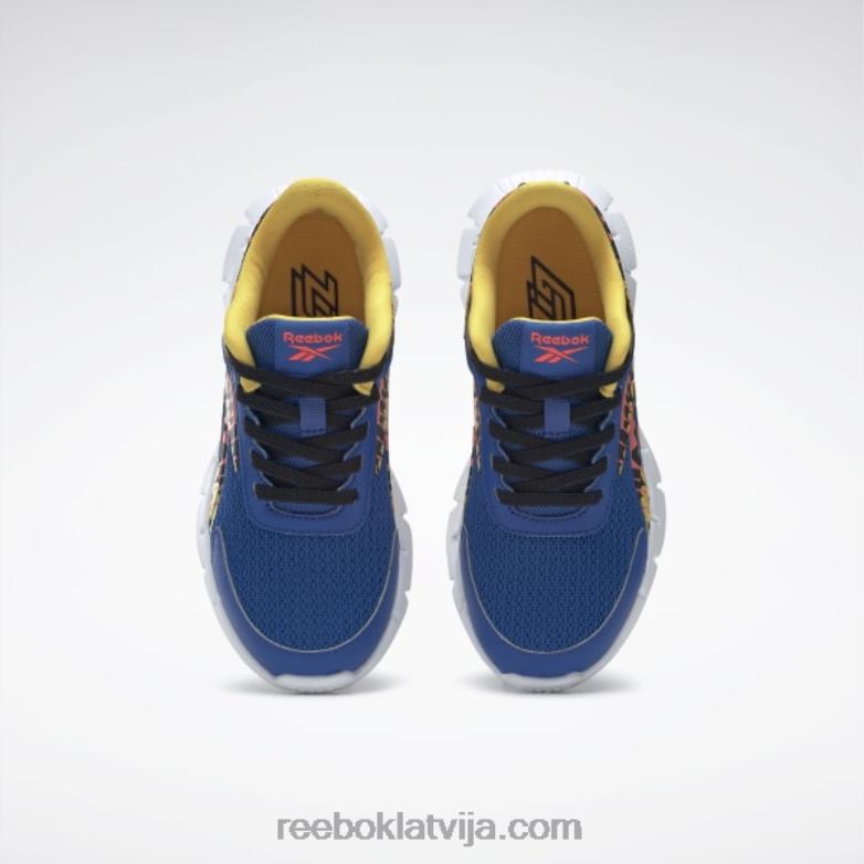 zig dynamica 2 apavi - pirmsskolas bērni 0T4641383 Reebok vektora zils/core melns/oranžs uzliesmojums