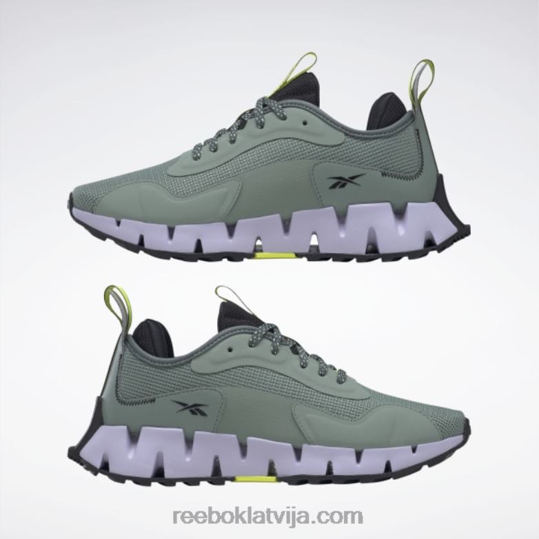 zig dynamica piedzīvojumu sieviešu apavi0T46471 Reebok harmonija zaļa/core melna/violeta oāze