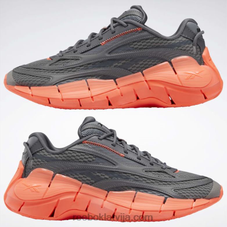 zig kinetica 25 apavi sievietes 0T464219 Reebok tīri pelēks 6/tīri pelēks 7/oranžs uzliesmojums